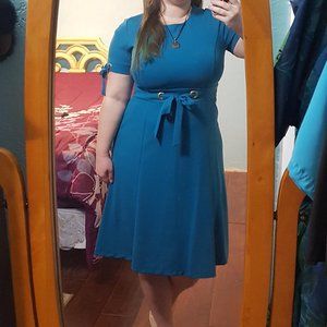 Peacock Blue Dress